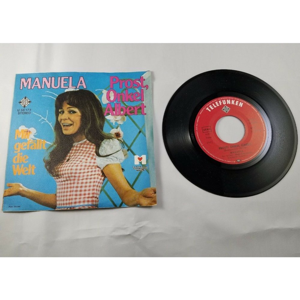 Record Vinyl German MANUELA 45 RPM Prost Onkel Albert Cheers Telefunken 1960's?